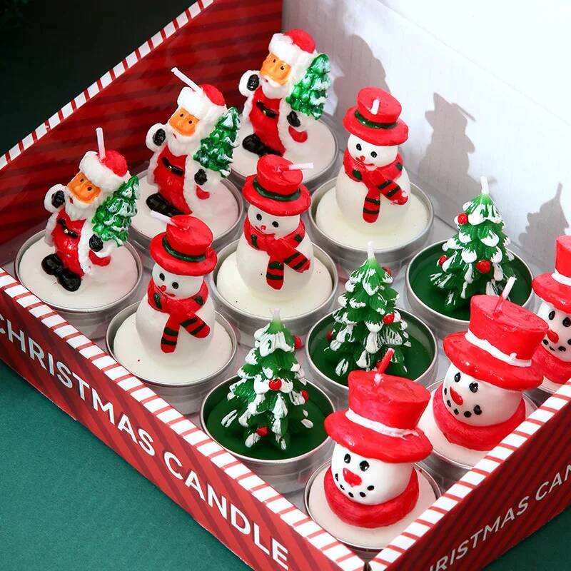 Candle Making Oil Scents - 12 Stück Kerzen Weihnachtsdekoration Rauchfreie Geburtstagskerzen