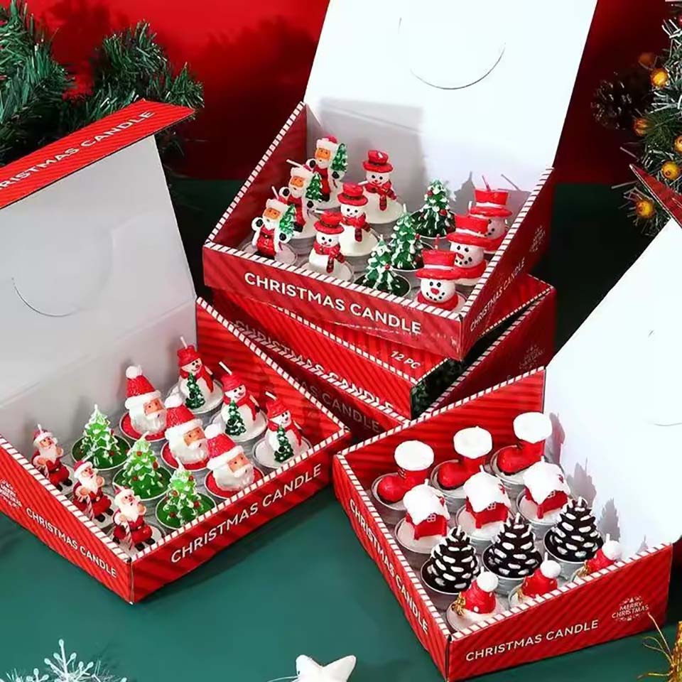 Candle Making Oil Scents - 12 Stück Kerzen Weihnachtsdekoration Rauchfreie Geburtstagskerzen