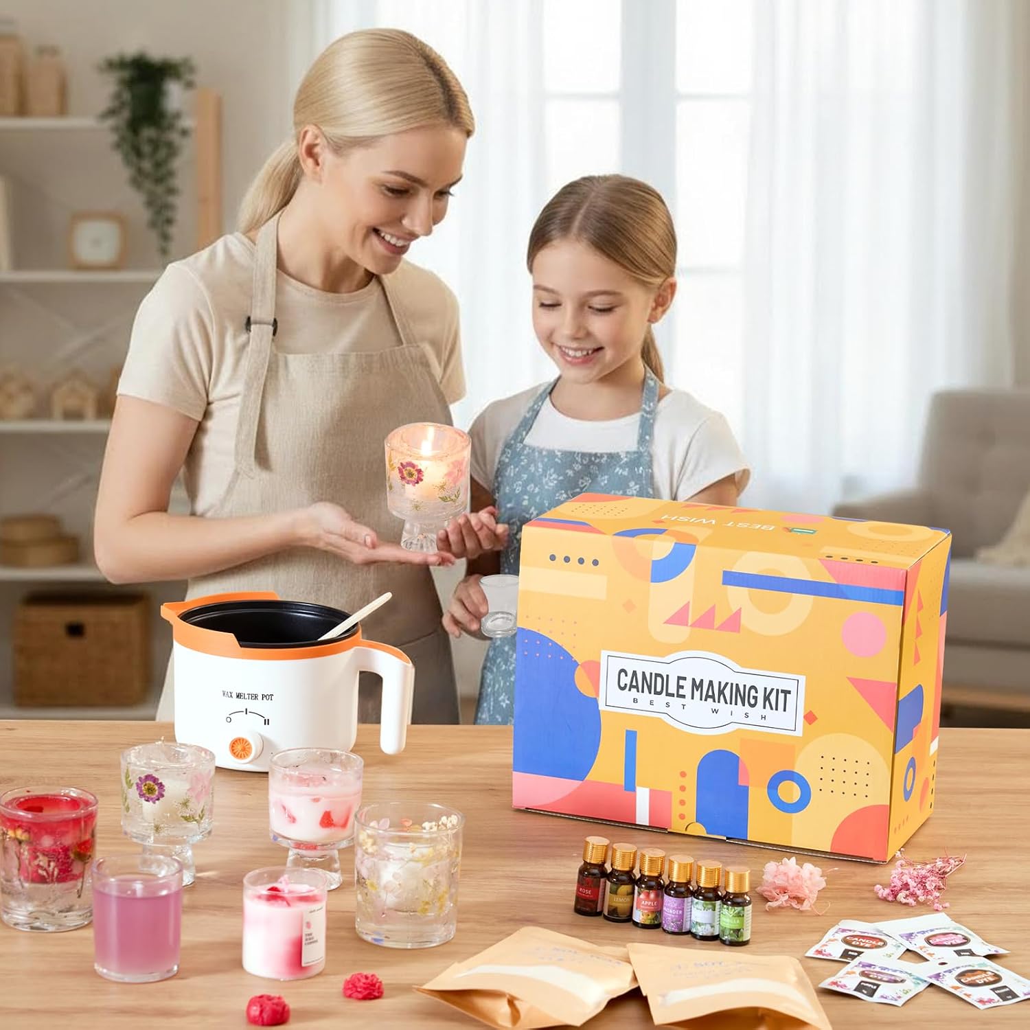 2-in-1 Soja- & Gelwachs DIY Ke – Candle Making Kit For Beginners Bewertung und Preis